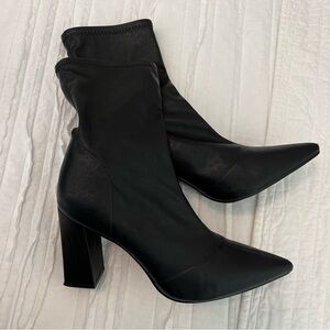 ASOS Truffle Black Ankle Boots Pointy Toes Size 10